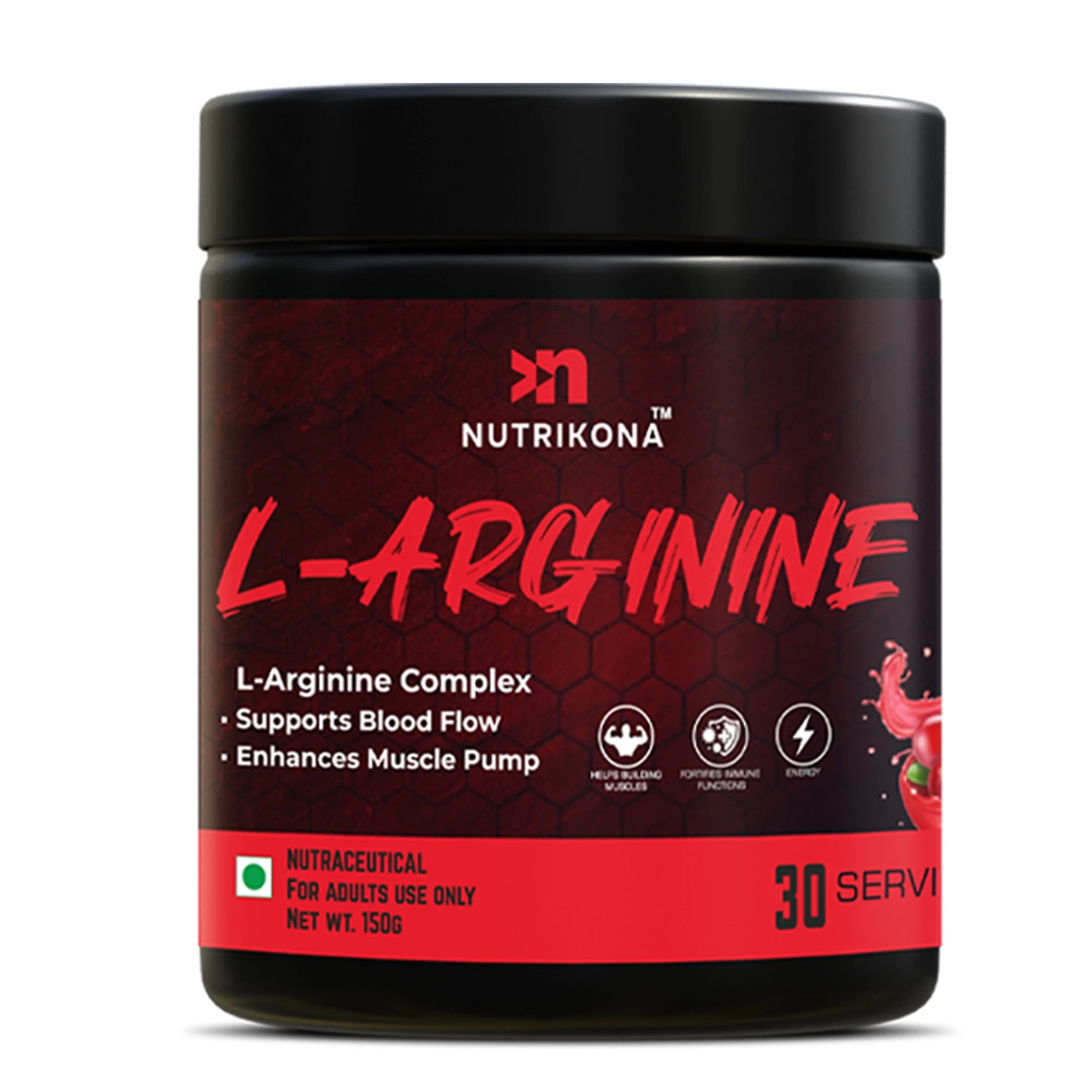 Nutrikona L-Arginine Powder | Triple Arginine Blend with Beet Root Extract