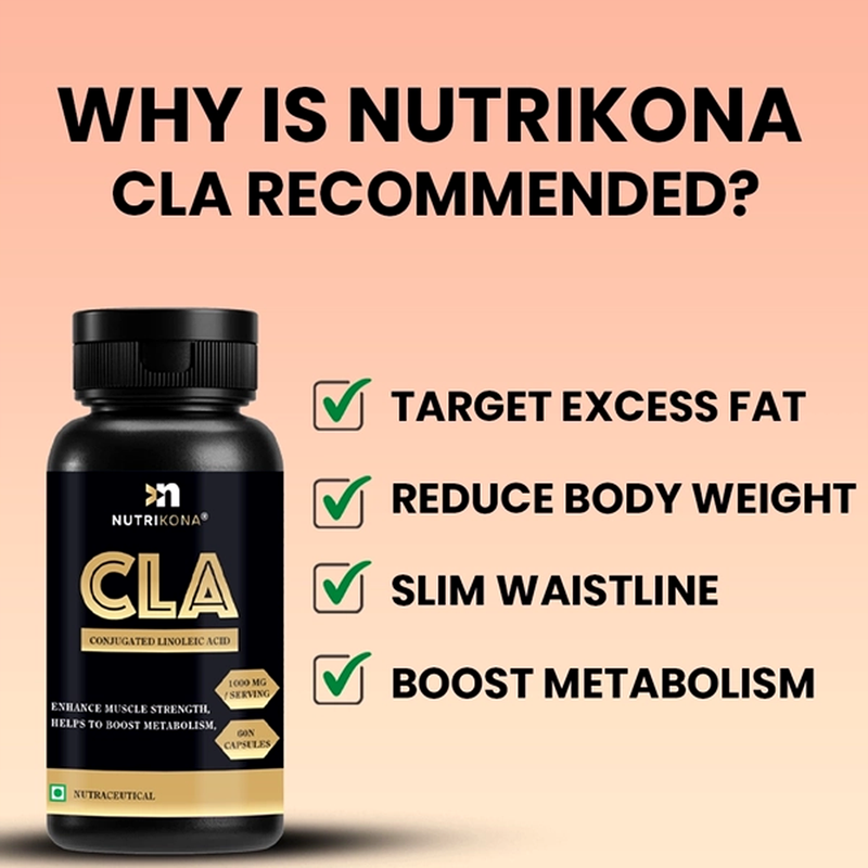 Nutrikona CLA 1000mg | Conjugated Linoleic Acid | 60 Capsules