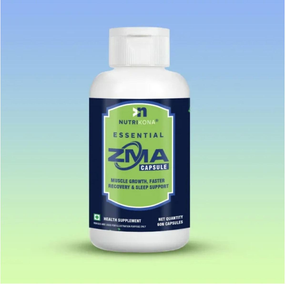Nutrikona ZMA | Zinc + Magnesium + Vitamin B6 | 60 Capsules