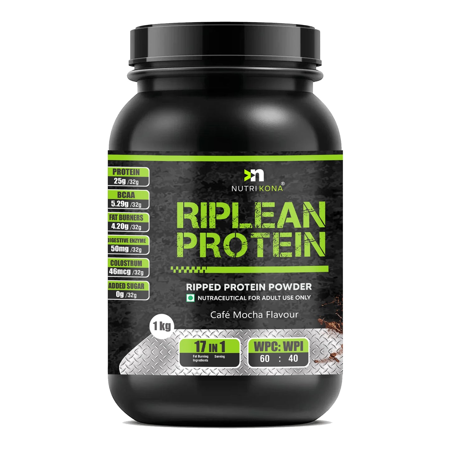 Nutrikona RipLean Ripped Whey Protein | 25g Protein | Grass-Fed Whey | Digestive Enzymes