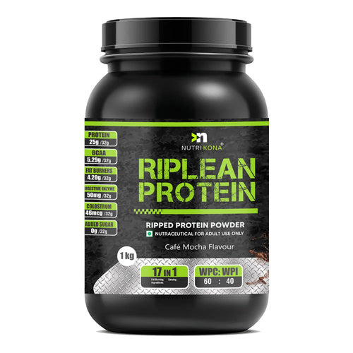 Nutrikona RipLean Ripped Whey Protein | 25g Protein | Grass-Fed Whey | Digestive Enzymes