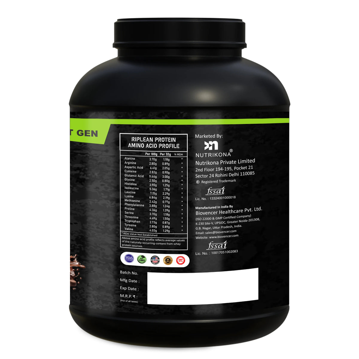 Nutrikona RipLean Ripped Whey Protein | 25g Protein | Grass-Fed Whey | Digestive Enzymes