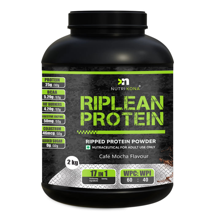 Nutrikona RipLean Ripped Whey Protein | 25g Protein | Grass-Fed Whey | Digestive Enzymes