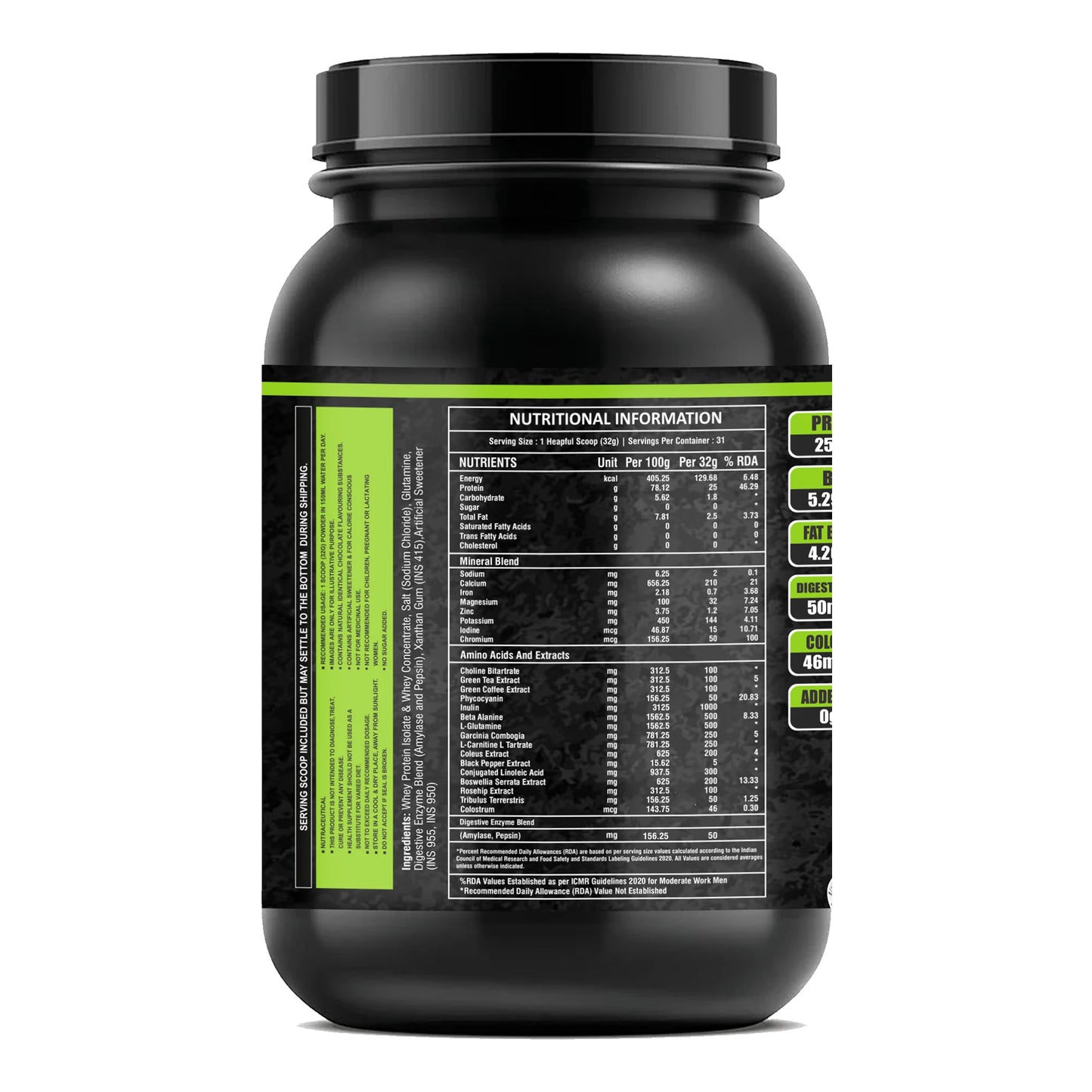 Nutrikona RipLean Ripped Whey Protein | 25g Protein | Grass-Fed Whey | Digestive Enzymes