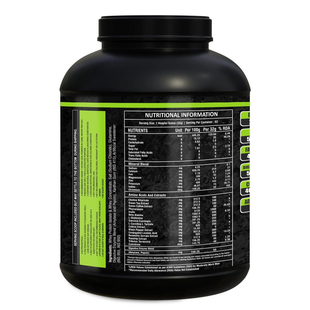 Nutrikona RipLean Ripped Whey Protein | 25g Protein | Grass-Fed Whey | Digestive Enzymes