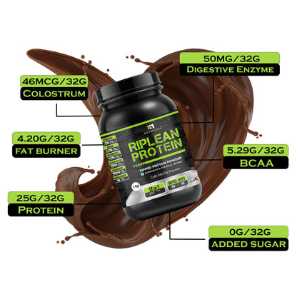 Nutrikona RipLean Ripped Whey Protein | 25g Protein | Grass-Fed Whey | Digestive Enzymes