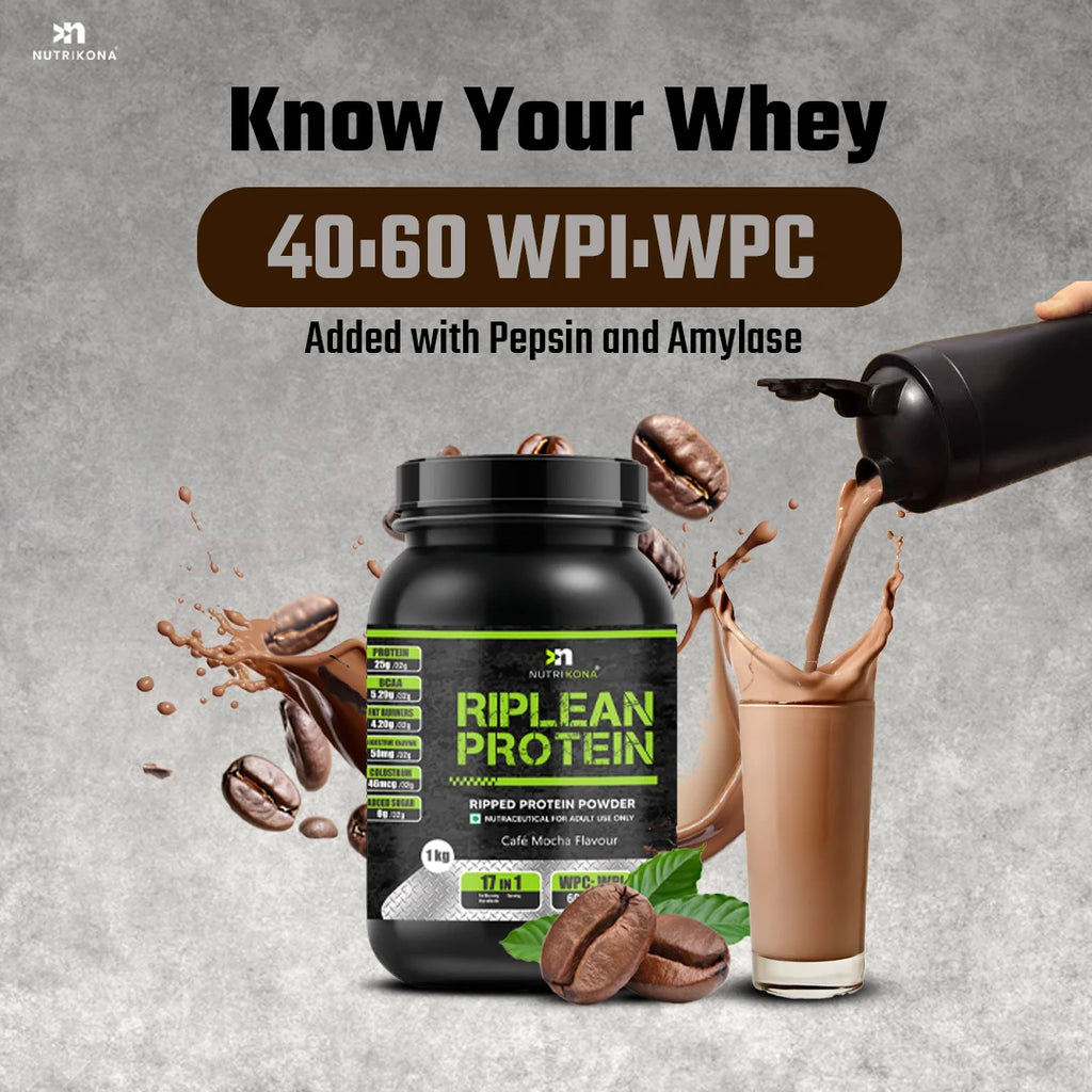 Nutrikona RipLean Ripped Whey Protein | 25g Protein | Grass-Fed Whey | Digestive Enzymes