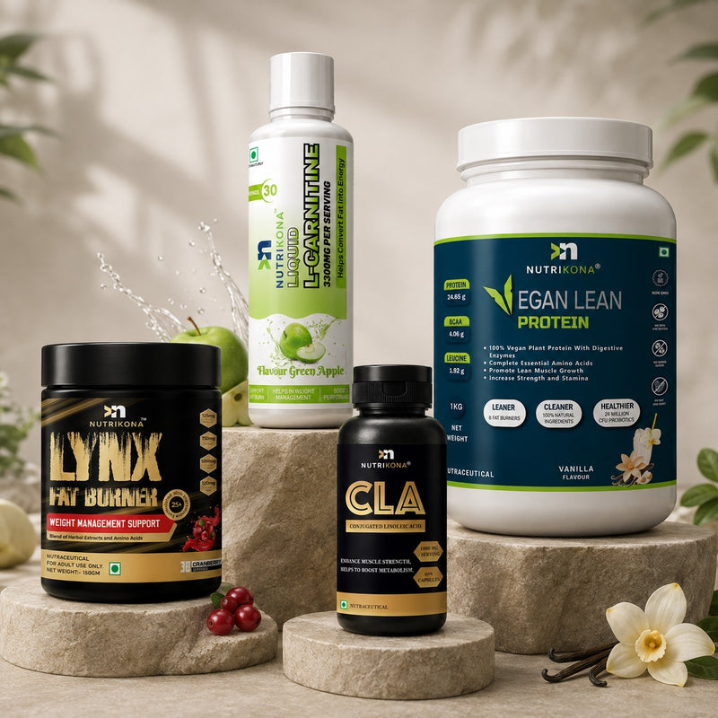 Nutrikona Ultimate Weight Management Combo – CLA + Lynx Fat Burner + Vegan Lean Protein + L-Carnitine