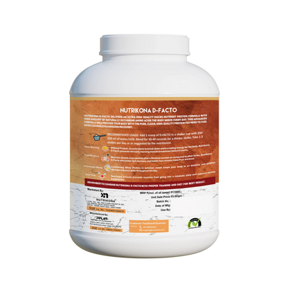 Nutrikona D-Facto Whey Protein | 24g Grass-Fed Whey + Probiotics