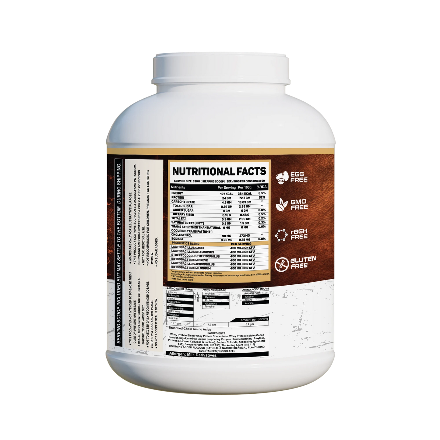 Nutrikona D-Facto Whey Protein | 24g Grass-Fed Whey + Probiotics
