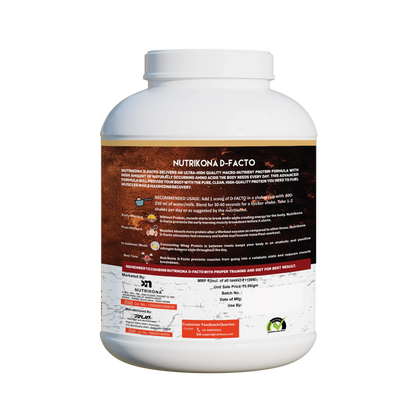 Nutrikona D-Facto Whey Protein | 24g Grass-Fed Whey + Probiotics