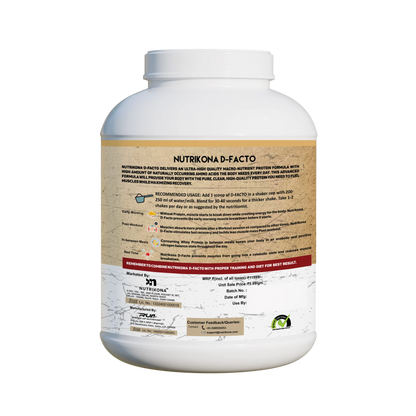 Nutrikona D-Facto Whey Protein | 24g Grass-Fed Whey + Probiotics