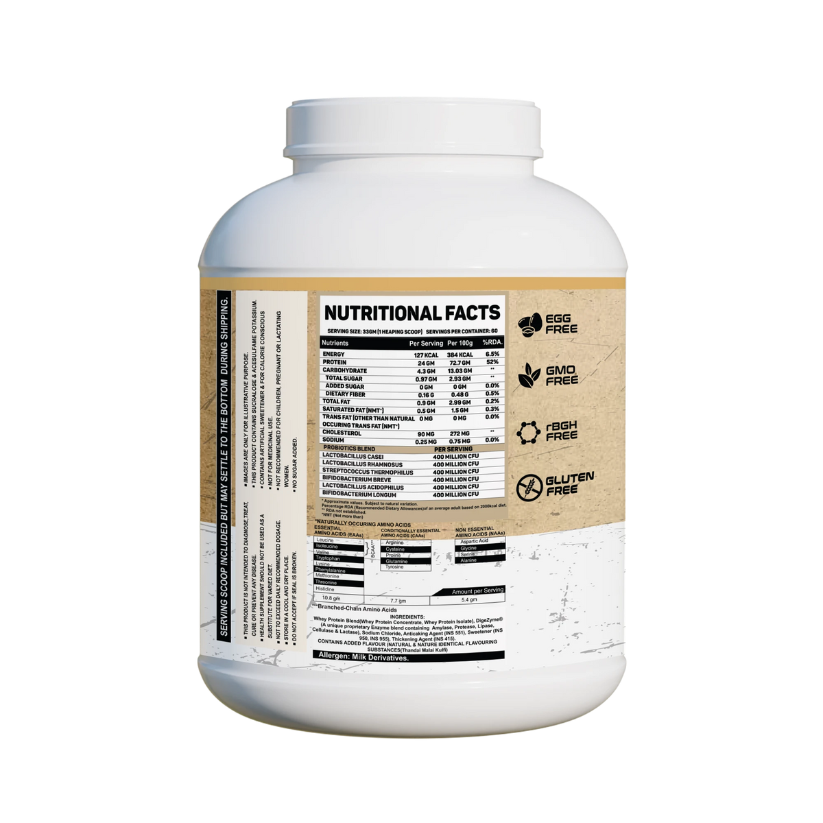 Nutrikona D-Facto Whey Protein | 24g Grass-Fed Whey + Probiotics
