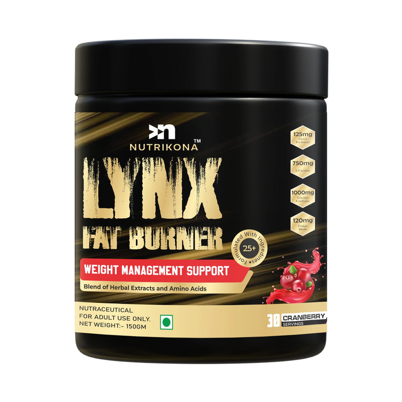 Nutrikona LynX Fat Burner | 25 Active Ingredients | Cranberry Flavor