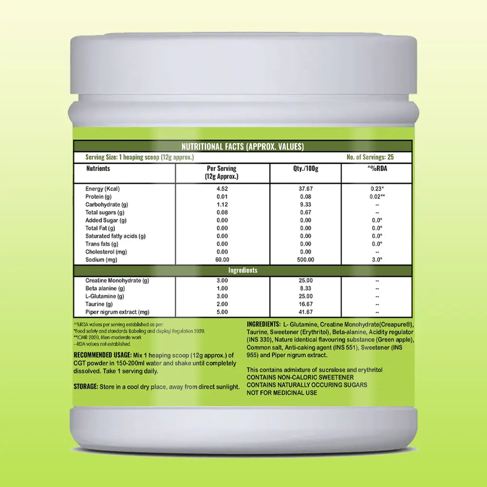 Nutrikona QuadraX CGT – 4-in-1 Performance Supplement, 360 g