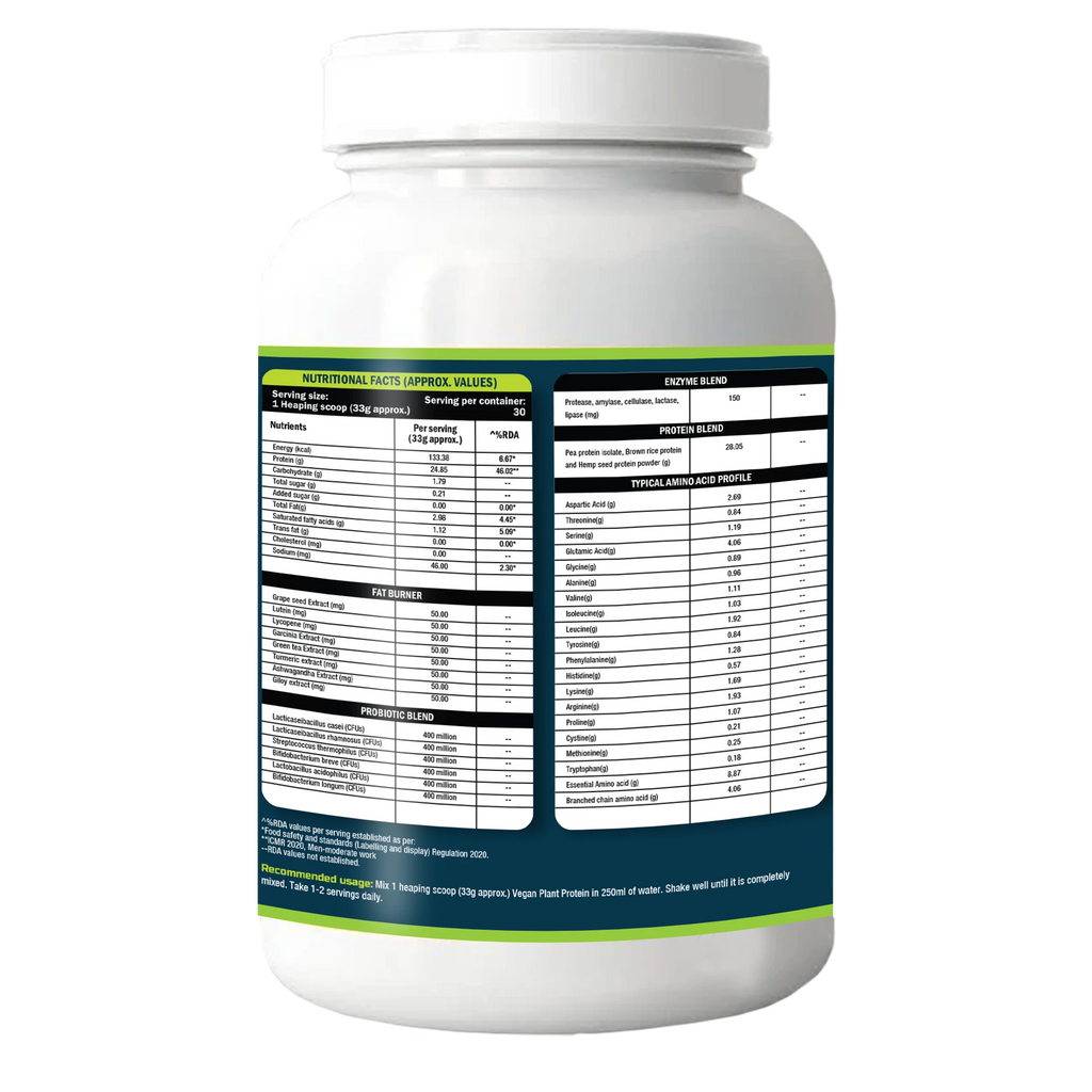 Nutrikona Vegan Lean Protein | Plant-Based Protein with Probiotics & 8 Weight Management Herbs