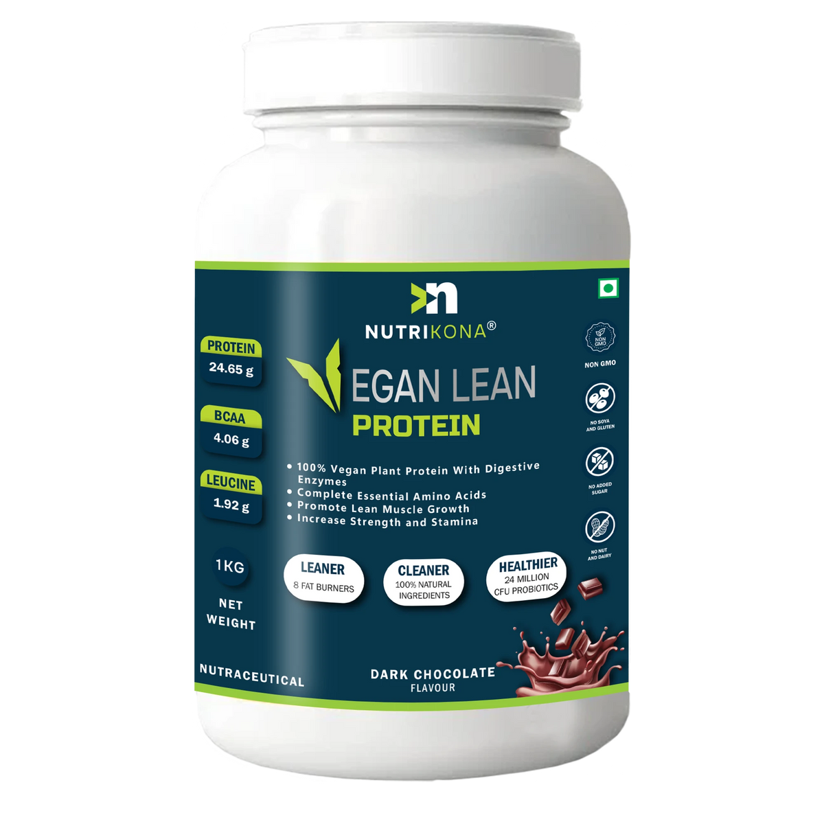 Nutrikona Vegan Lean Protein | Plant-Based Protein with Probiotics & 8 Weight Management Herbs